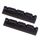 2 Pieces Slotted Nuts For 4 String Guitar Bass Replacement Parts Black
