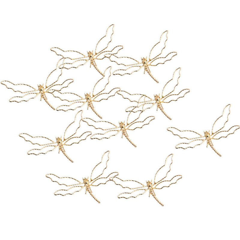 10 Pieces Alloy Butterfly Dragonfly Brooches Pins DIY Wedding Decor Used for