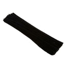 100pcs Chenille Stems Pipe Cleaners Plush Twist Rods Shilly Sticks Black