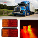 1Pair Amber Red Car Truck Trailer Rear Led 10LED Tail Indicator Stop Brake Li Kw