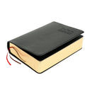 Black Artificial Leather A6 Paper Size Notebook Portable Blank Notebook Diary