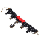 Gothic Black Lace Flower Choker Necklace Punk Halloween Jewelry Adjustable