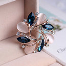 Fashion Crystal Bauhinia Shape Brooch For Women Dress Decorative Pin