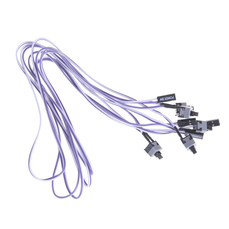 5pcs Repair PC Power Momentary Push Button Switch Connector Cable LJ