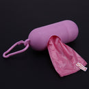 Pet Dog Cat Garbage Clean-up Pooper Bags Holder Dispenser + Poop Bags Set Pink