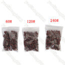 300PCS 1/4" Sanding Bands Drums Sleeves 80 120 240 Grits W/ 2 Mandrel