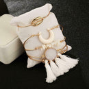 5pcs Boho Bracelet Tassel Shell Stone Pendant Bangles Women Beach Jewelry