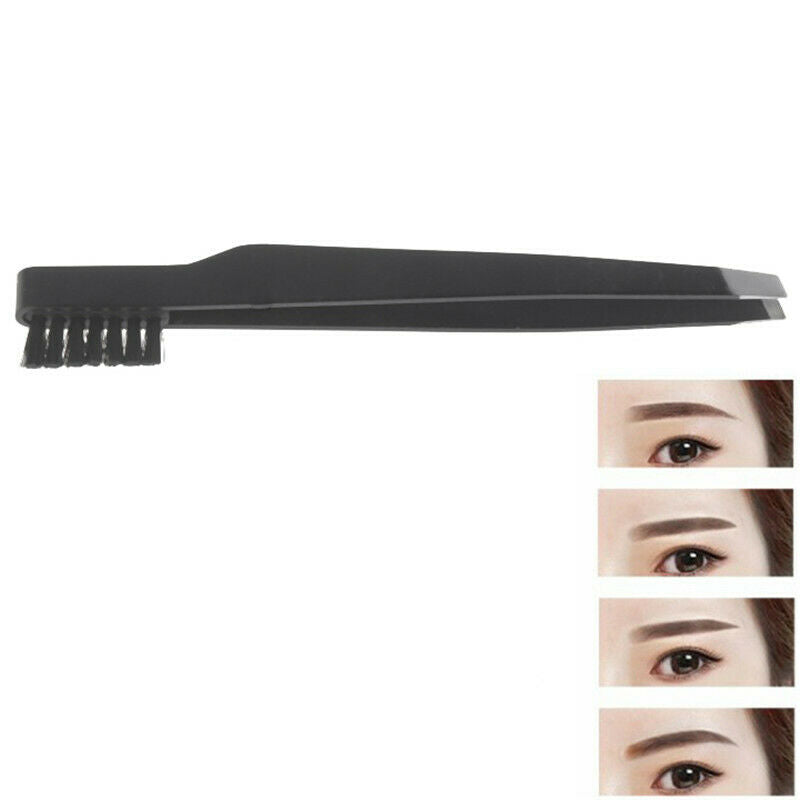 1PC Eyebrow Tweezer Comb Hair Beauty Slanted Puller Eye Brow Clips Makeup To Gw