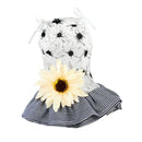 Set of 2 Cotton Puppy Dog Dress, Thin Cute Floral Princess Tutu Skirt for Small