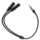 12" Universal Male to 2 Female Splitter Extension Radio AM/FM Antenna Cable