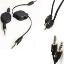 Retractable Double End 3.5mm Jack Male Audio Aux Cable Hot Lead For Car MP3 R3C4
