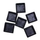 6 pcs Black Closure End Caps Square Tubing Tube Foot Cover 40 x 40 mm