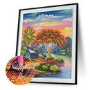 Scenery 5D DIY Full Round Drill Diamond Painting Cross Stitch Art (B849)