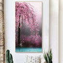 45x85cm Pink Flower Tree Diamond Painting Full Round Drill Cross Stitch Kit