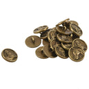 20PCs Zinc alloy Buttons Horse Head Carved Round Bronze Tone 15mm( 5/8
