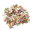 100Pcs/lot Mixed Bulk 2 Holes Butterfly Wooden Sewing Buttons Scrapbooking