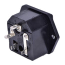 AC-03 Power Socket 10A 250VAC With Safety Fuse Holder Triangle Socket  Bj