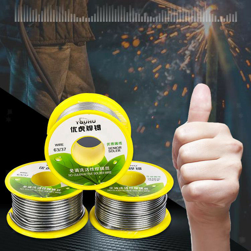 1.0mm 63/37 Tin Lead Rosin Core Solder 2% Flux Fine Soldering Wire Reel, 260