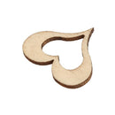 50x Wooden Heart Shaped Slice Discs for DIY Crafts Mini Ornament Wedding De L8Y7