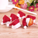 Mini Santa Claus Hats for Lollipop Christmas Party Holiday Lollypop Top-Topper