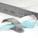 10Pcs Cable Cord Wire Line Organizer Plastic Clips Ties Fixer Holder Gray