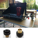 Outdoor Camping Stove Connector Gas Bottle Adaptor 40 x 40mm, Self-closing Gas