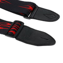 Durable Guitar Bass Strap Belt with PU Leather Ends Blaze Pattern for Electric
