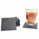 Slate Coasters with Square Slate Coasters ( Set of 8, Square - Black) K6G2