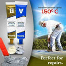 Industrial Heat Resistance Cold Weld Metal Repair Paste A&B Adhesive Gel US