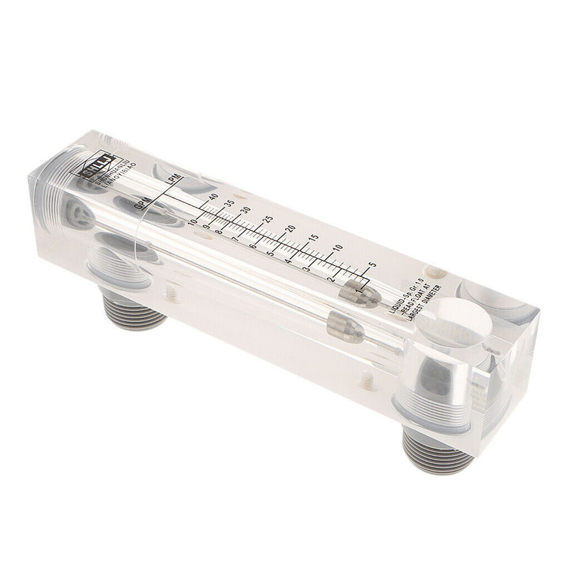 Acrylic 1-10 GPM Water Flow Meter Panel Type Flowmeter Measure Measurement Tool