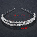 Bride Headband Tiara Bridal Crown Handmade Crystal Double Layer Wedding Hairb ME
