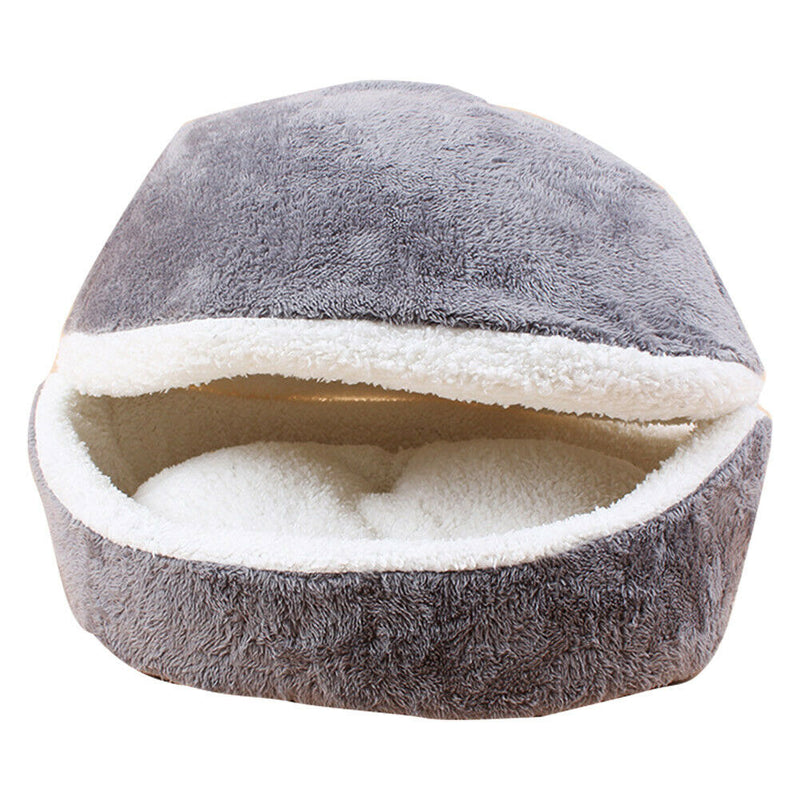 Soft Cat Waterproof Nest Washable Pet Cute Hamburger Bed Kennel Mat (Gray)