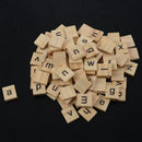 100pcs Wooden Scrabble Tiles Craft Jewellery Making Complete Set (Lower cas