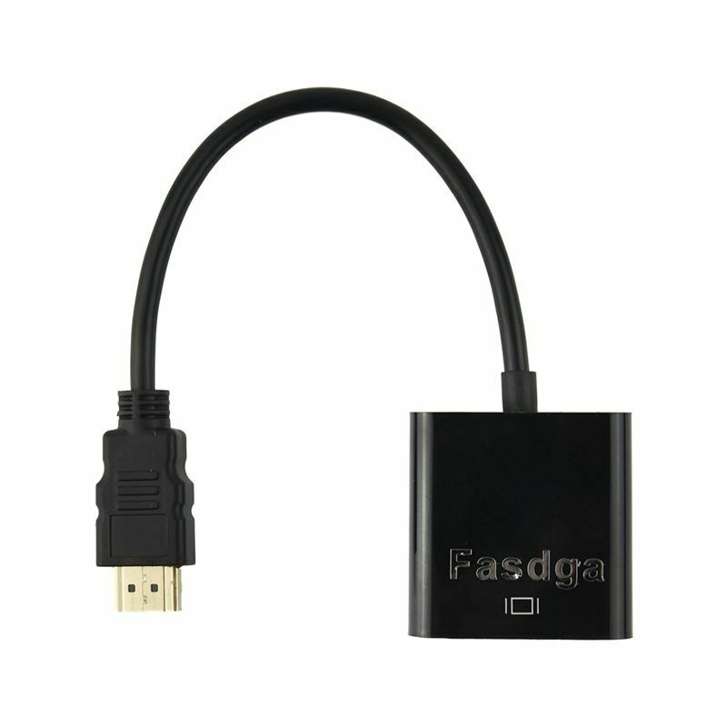Fasdga HDMI to VGA converter adapter + 3.5 mm audio jack full HD 1080P blackV6U4