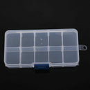 5X(10 Slots Adjustable Plastic Fishing Lure Hook Tackle Box Storage Case O U8Y9)