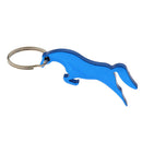 Aluminum Horse Simple Bottle Opener Key Ring Keychain Bag Pendent Blue
