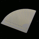 Hard Plastic Sector Quilt Ruler Patchwork Rulers Sewing Ruler Crafts Tools