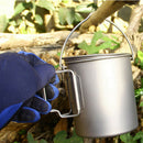 750ml Camping Hanging Stock Portable Camping Hiking Backpacking Hanging Stockpot
