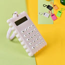 Newest Plastic Casing 8 Digits Electronic Mini Calculator Keychain Random Col LJ