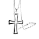 Fashion Cross Necklace Hip Hop Stainless Steel Pendant Chain Men Jewelry  A