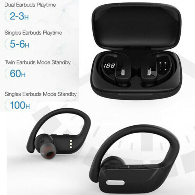 Wireless Headset 5.0 Wireless Earphones Headphones Earbuds Stereo Ear Hook