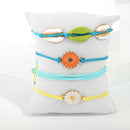 4pcs Boho Ethnic Weave Rope Bracelet DIY Beads Bangles Jewelry (Style 3) A