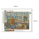 5D DIY Full Drill Diamond Painting Cats Cross Stitch Embroidery Mosaic Kit