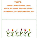30Pcs Multicolored 14 Inch Silk Artificial Tulips Flowers for Party Home De