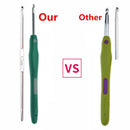9pcs/set Crochet Hook Set Soft Handles Knitting Needles Yarn Sewing Alumin BX