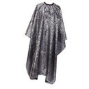 Salon Cape,Black with Peacock Feather Print Waterproof Hairdressing Hair Cutting