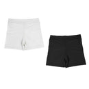 2x Ladies Black White Spandex Shorts Hot Pants Dance Party Casual Club Gym M