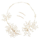 Elegant Pearls Bridal Crown Tiara Hair Vine Wedding Pageant Hair Jewelry