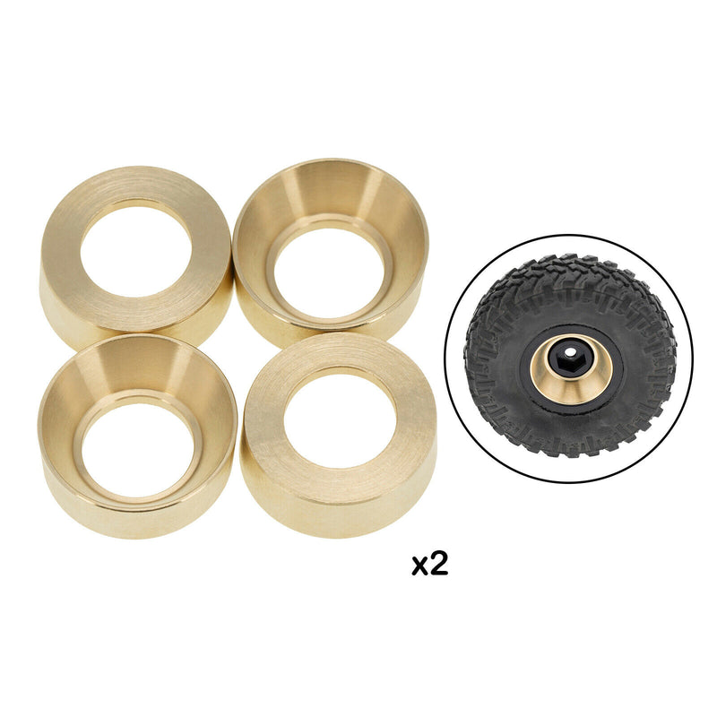 8x RC Brass Wheel Rims Hubs for Axial SCX24 AXI00001 Car Buggy Accessories