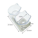 2Pcs Pet Bowl Cat Ears Shape Pet Feeding Bowl Drinking Water Bowl With Pet